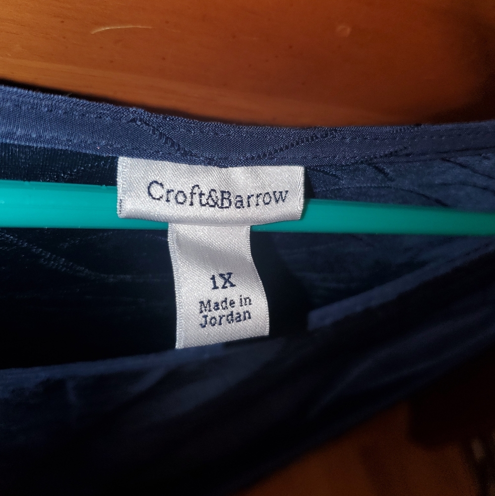 Croft & Barrow Three Quarter Sleeve Top - Picture 3 of 3